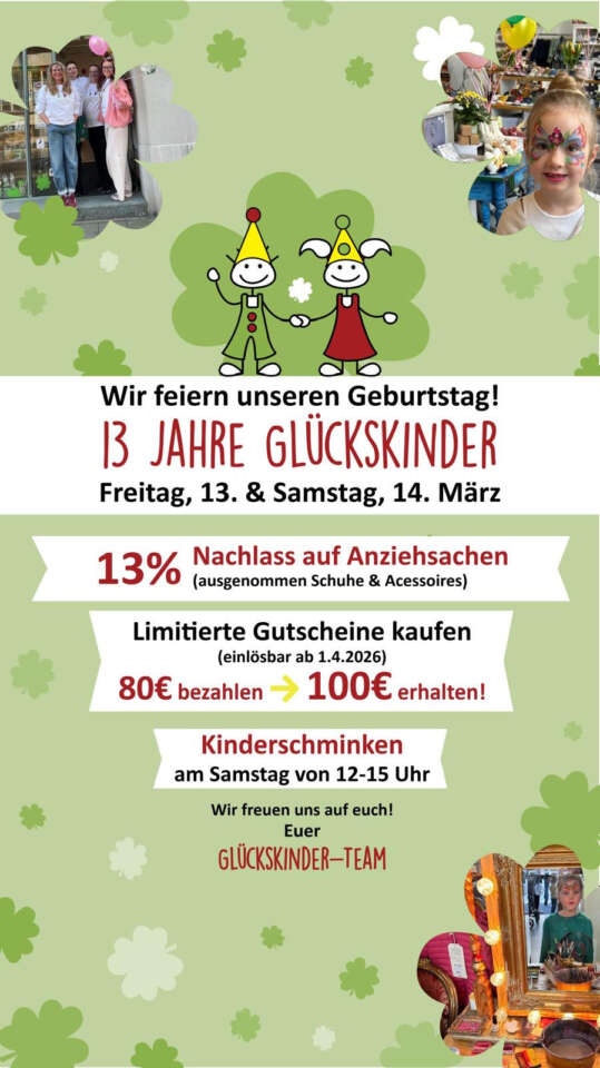 Wir feiern 13 Jahre Glückskinder in Braunschweig! | Glückskinder Wir feiern 13 Jahre Glückskinder in Braunschweig! | Glückskinder