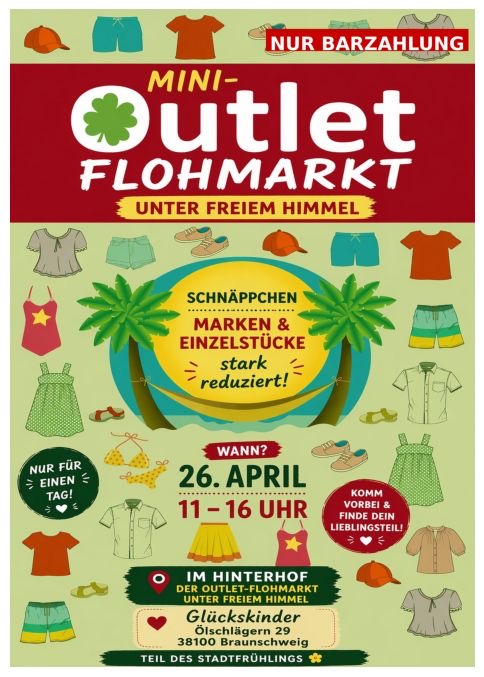 Mini-Outlet-Flohmarkt am 26. April 2026 | Glückskinder
